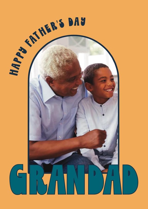 Retro Fathers Day Photo Card - For Grandad created by Choo Choo 
