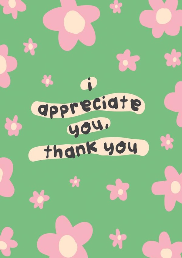 Cute Thank You Card - Heartfelt Appreciation created by The Playful Indian