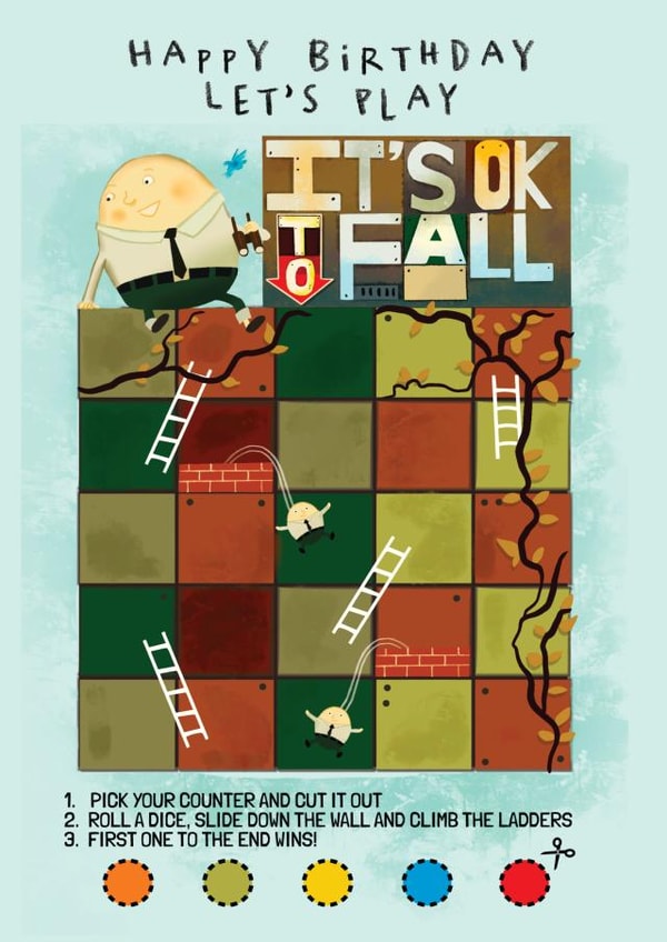 Fun Birthday Card - Humpty Dumpty - Interactive Game Children's created by AbiGoLucky
