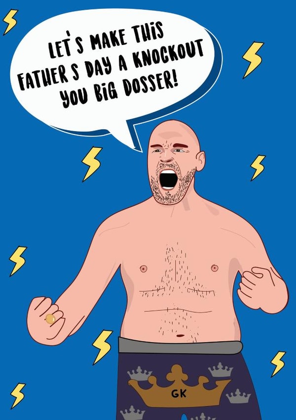 Funny Father's Day Card - Tyson Fury created by @Laura Lonsdale Designs