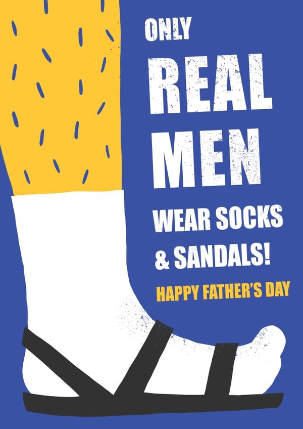 Fun Father's Day card - for a Fashionable Dad - Socks and Sandals created by Sarah-Anne Brown