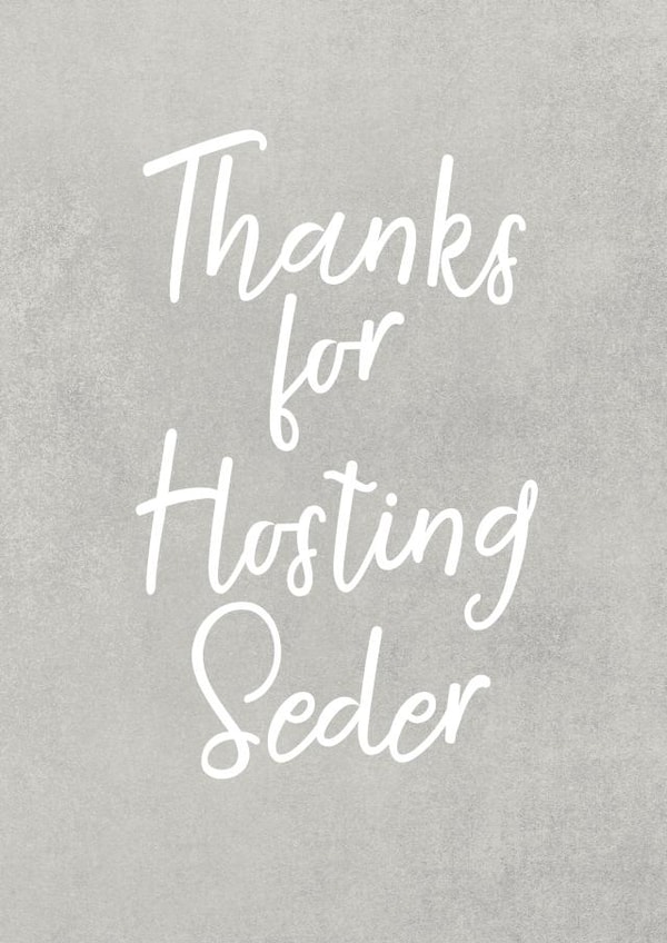 Classic Faith Card - Thanks for Hosting Seder created by Mazeltov Greetings