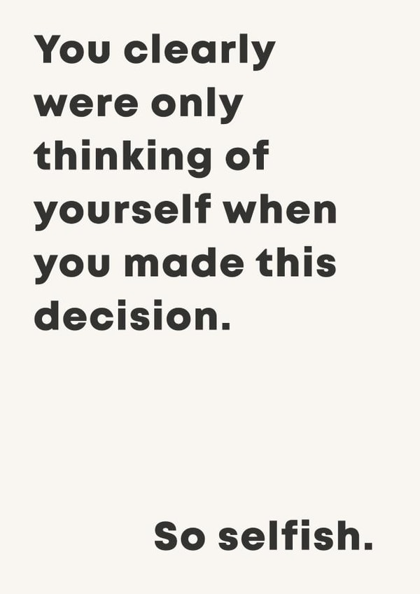 Cheeky New Job Card - Colleague Leaving - Selfish created by Hey Bungalow Designs