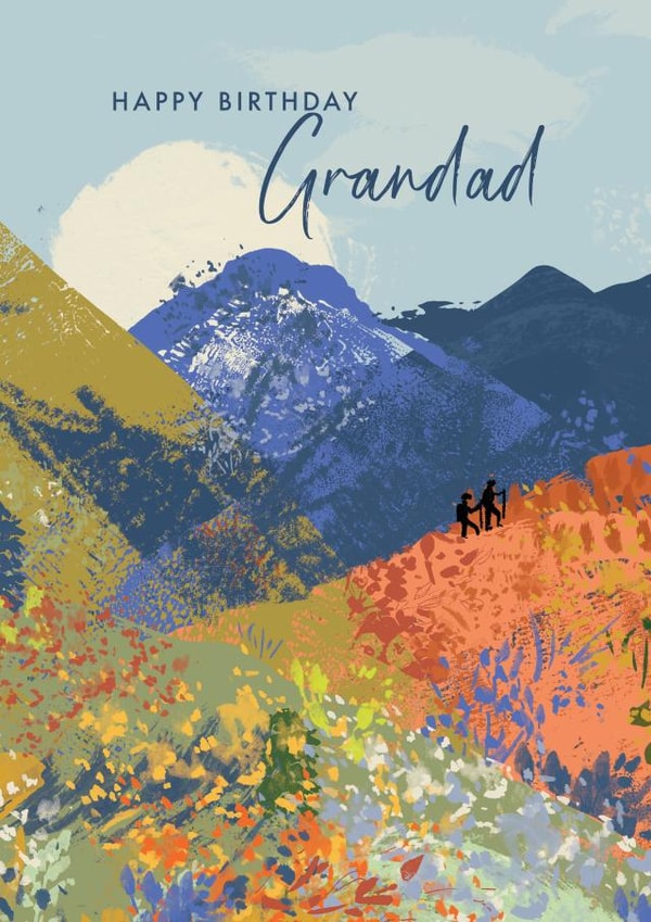 Pretty Birthday Card - Hiking - For Grandad created by Rebecca Prinn