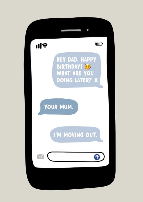 Funny Birthday Card - For Dad - Your Mum created by Forever Blessed