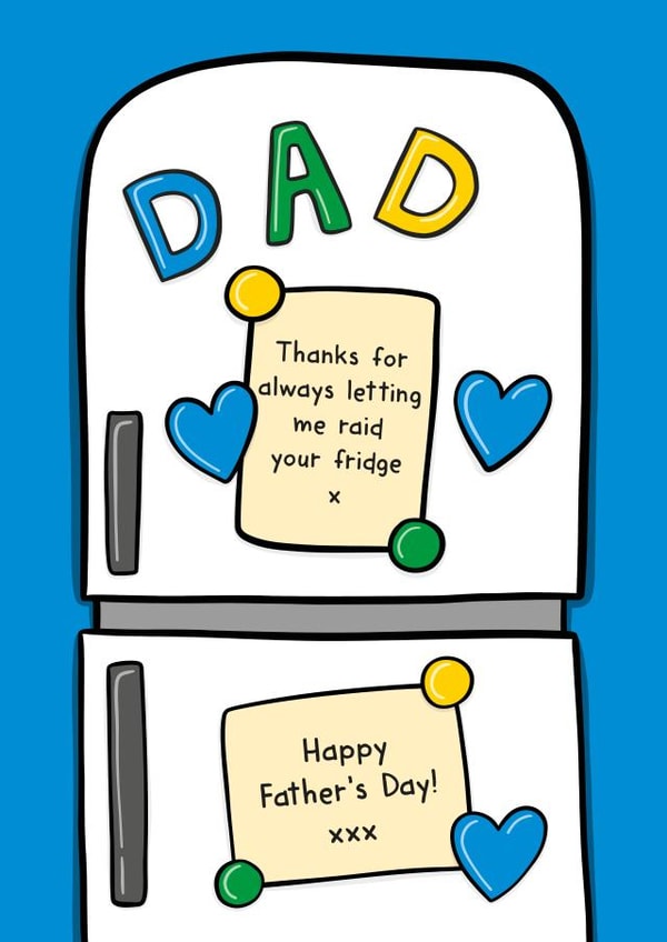 Funny Fathers Day Card - Fridge Raider created by TeePee Creations