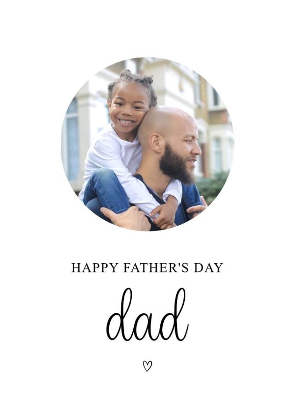Traditional Fathers Day Photo Card - For Dad created by Kalm Lettering