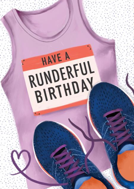 Runner/Sports Birthday Card - Have a Runderful Birthday | thortful