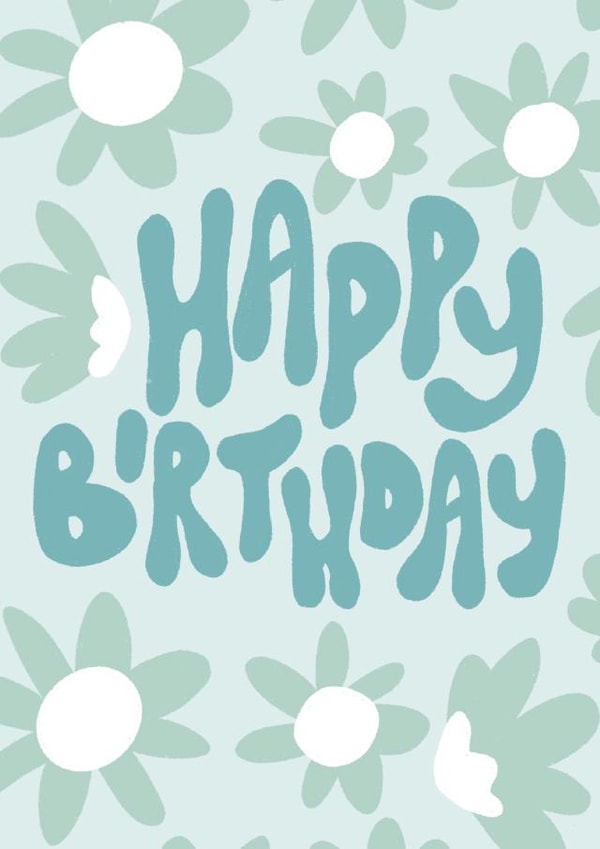 Retro Birthday Card - Floral Blooms created by Amberleigh Adoff