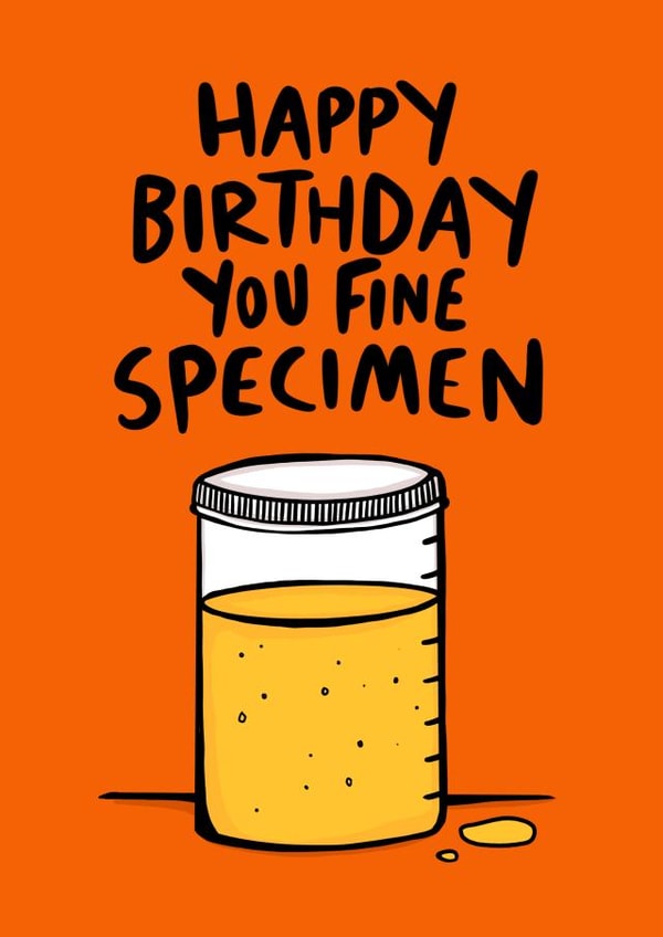 Happy Birthday You Fine Specimen - Wee Card created by Dixon Does Doodles