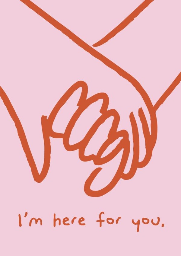 Heartfelt Thinking Of You Card - I'm Here For You created by Tulastra Studio