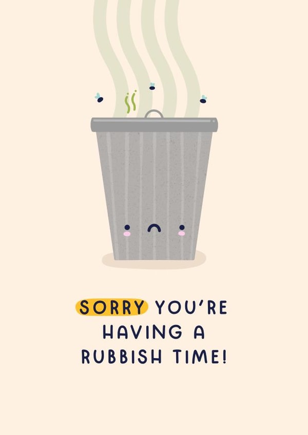 Rubbish Time - Thinking of you Card created by Joanne Hawker