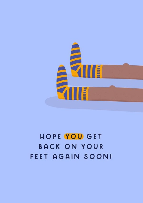 Get Back On Your Feet Again Card - Surgery Recovery - Get Well Soon created by Joanne Hawker
