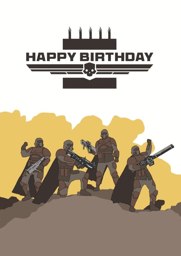 Fun Birthday Card - For Gamers - Helldivers 2 created by @midgar777