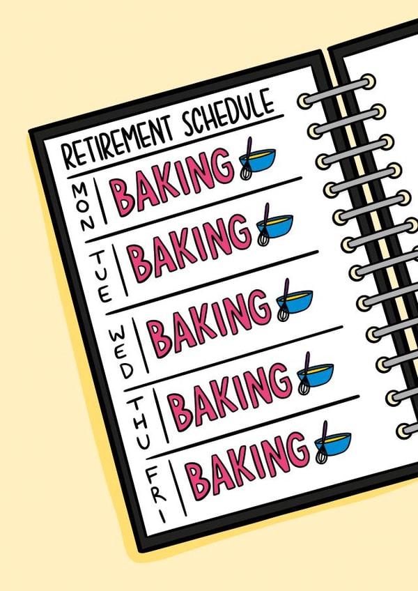 Baking Retirement Card - Funny Card for Colleague created by TeePee Creations