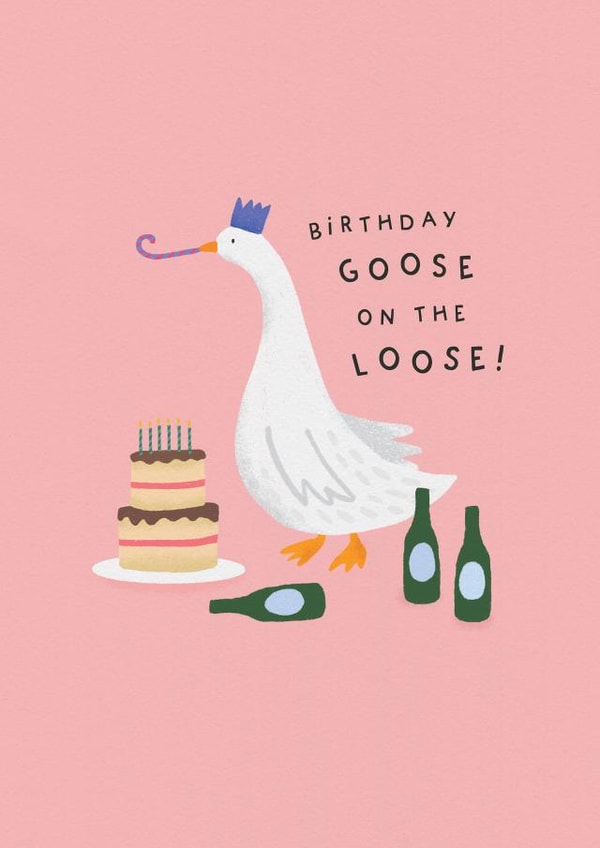 Goose on The Loose! - Funny Birthday Card created by Studio Mads