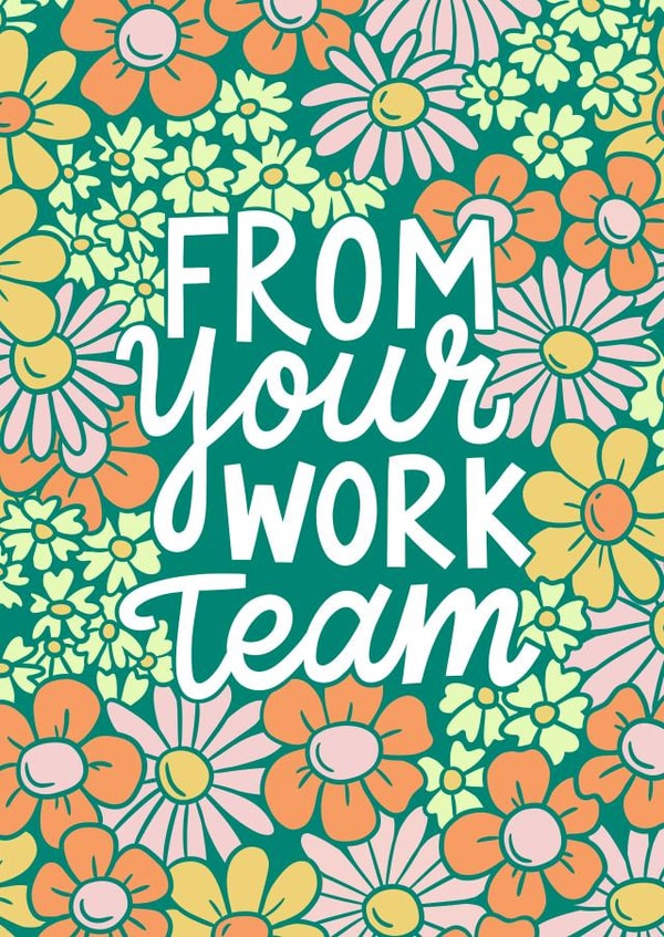 Pretty Leaving/Retirement Card - From Your Work Team created by Kelley Dillon