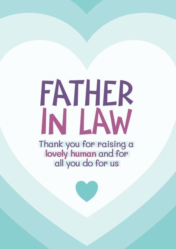 Heartfelt Fathers Day Card - For Father In Law created by Bev O'Connor || @oconnordesign