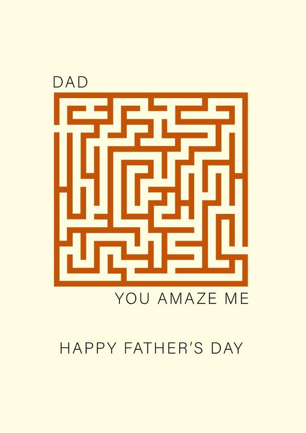 Cute, A maze, amazed Father's Day card created by Rosewood Design