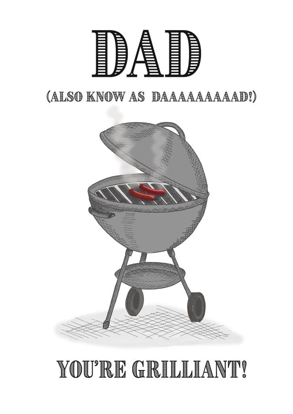 Cute Father's Day card with dad-level pun! created by Sketchy Mummy