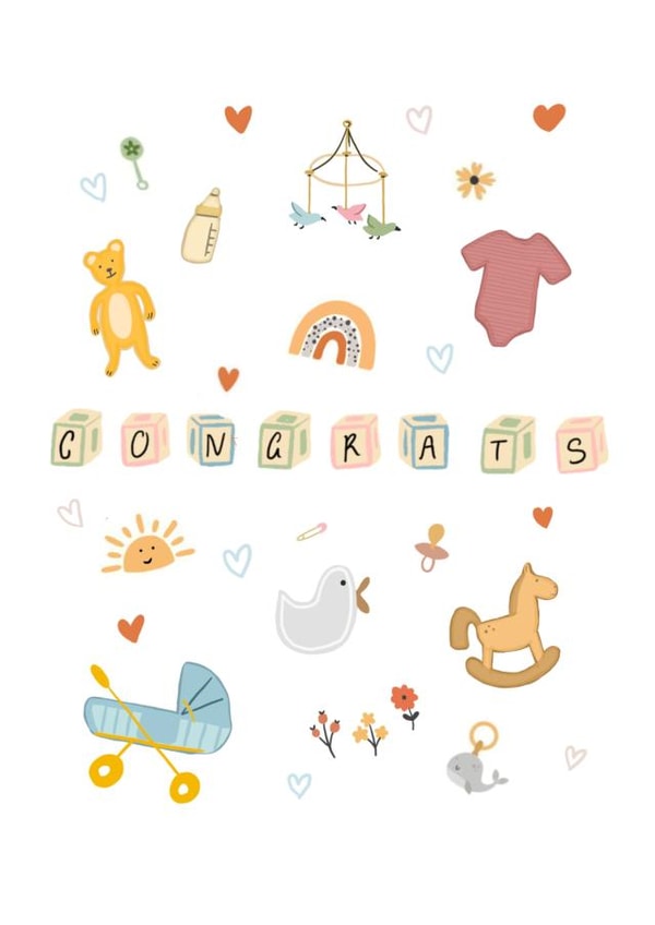 Congratulations on a baby card created by Grace Simmons