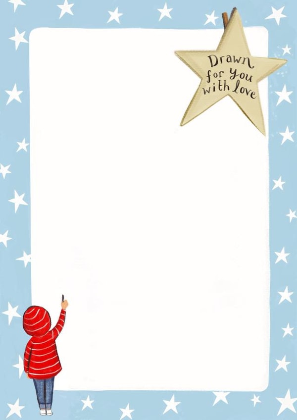 Cute Fathers Day Card - Drawing from the Kids - Little Artist created by Love Lucy Illustration