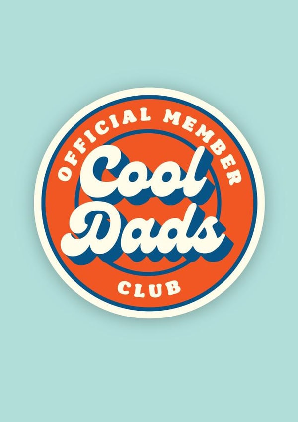 Retro Father's Day Card - Official Member Cool Dads Club created by Lucy Marie Design