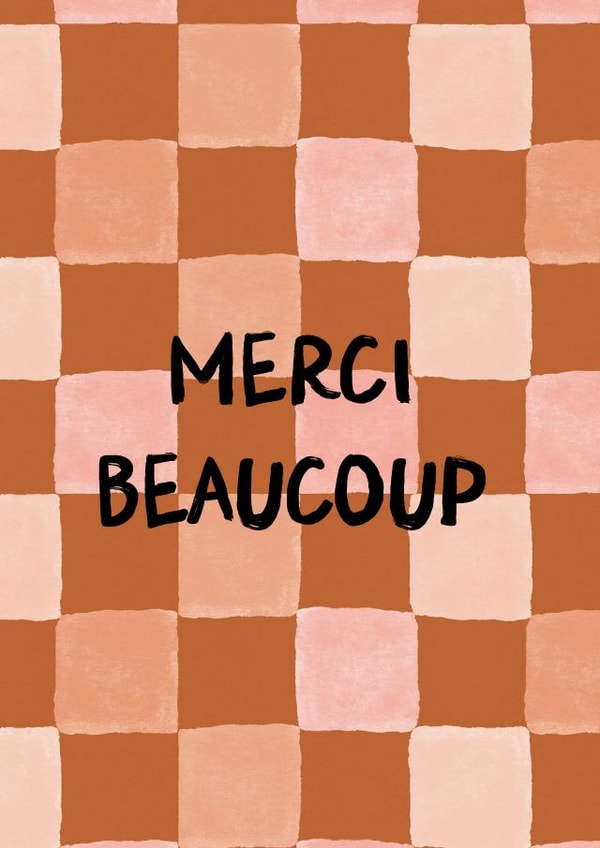Bold Thank You Card - Merci Beaucoup created by I am Nat