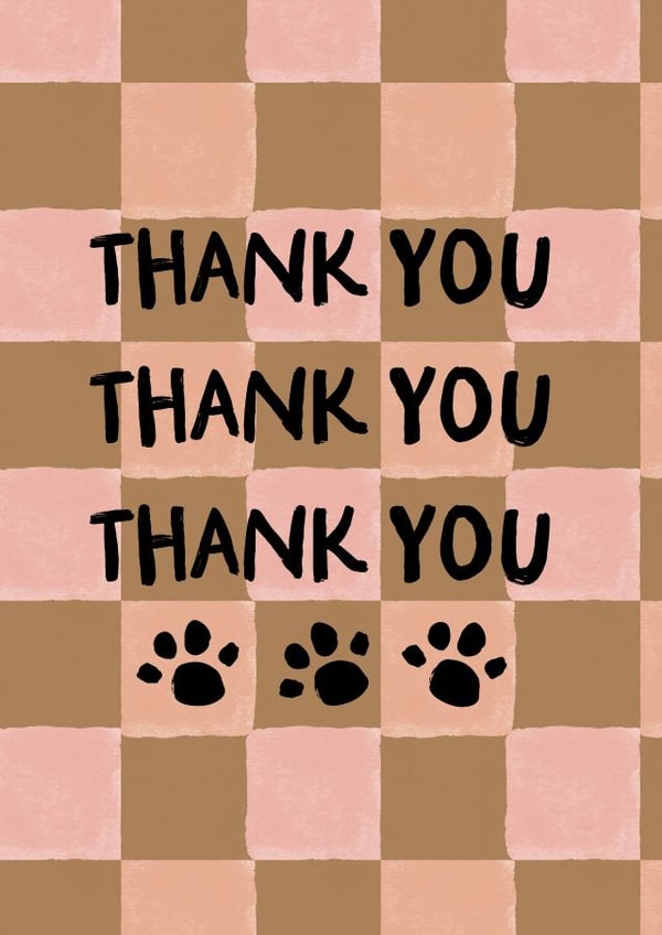 Cute Thank You Card - From The Dog or Cat - Petsitter Card created by I am Nat