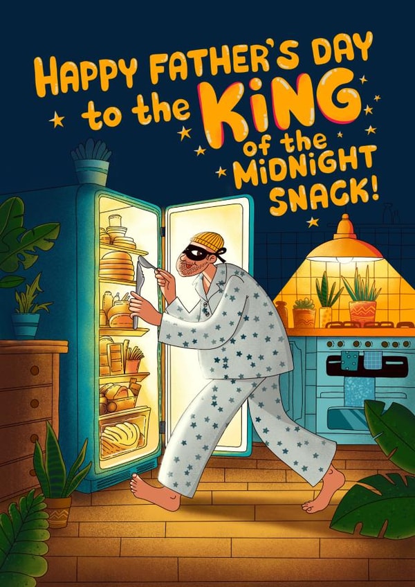 Funny Father's Day Card - Sneaky Dad - Midnight Snack created by Kasia Cards