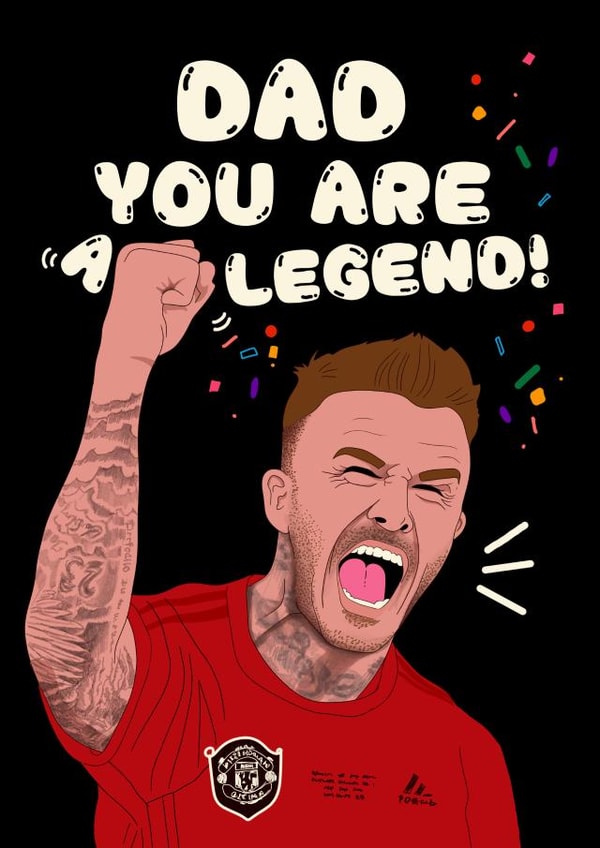 Fun Father's Day Card - for Dad - Football Icon - A Legend created by Kasia Cards