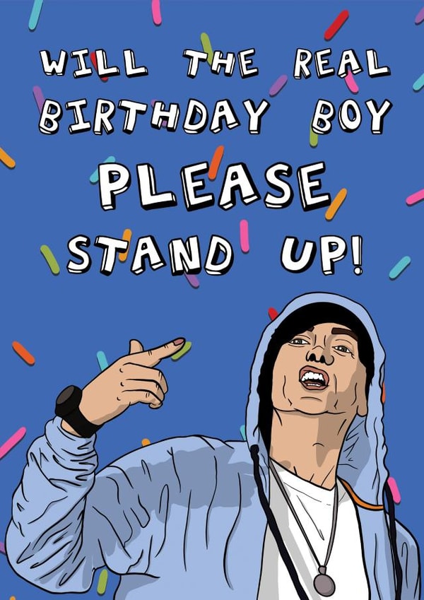 Funny Birthday Card - Eminem - Slim Shady - Birthday Boy created by CherryPick'd