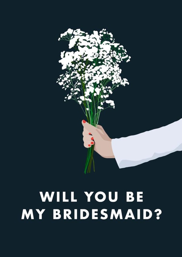 Pretty Bridesmaid Proposal Card - Will you be my Bridesmaid? created by Caroline Eliza Cards