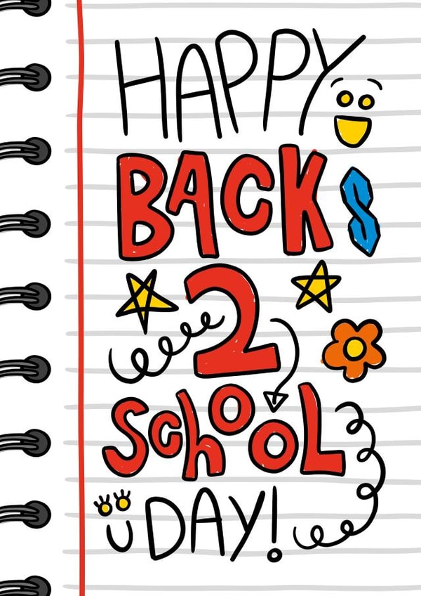 Cute Back To School Card - Notebook Doodles created by TeePee Creations