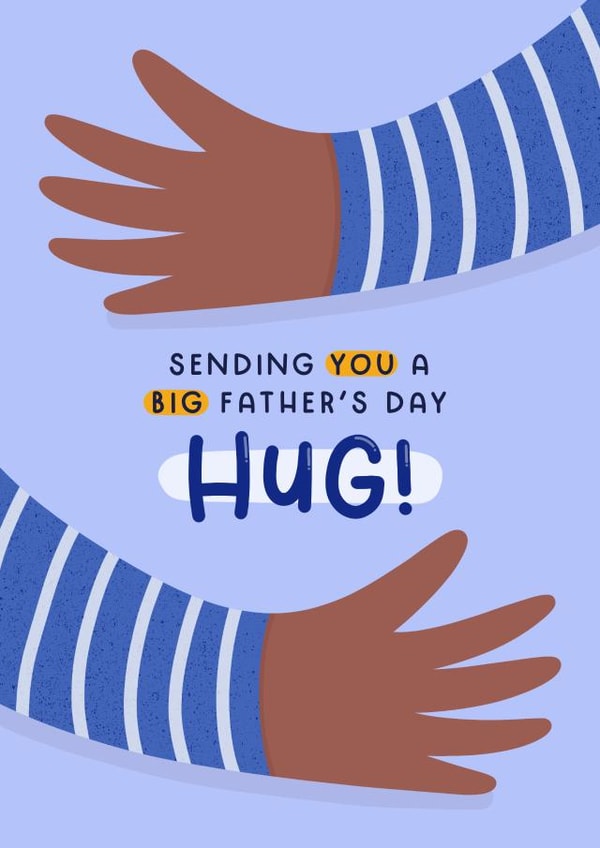 Heartfelt Father's Day Card - Long Distance Dad - Big Hug created by Joanne Hawker