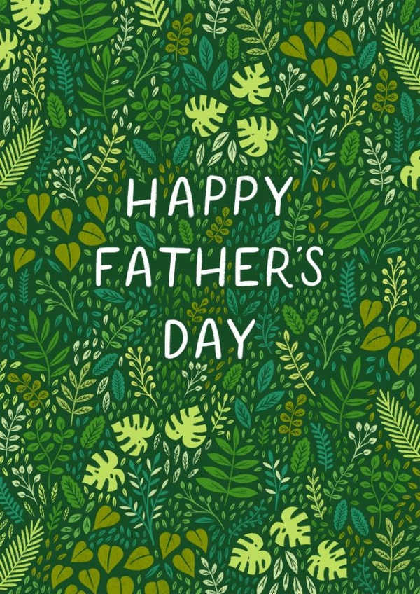 Classic Father's Day Card - Botanical Leafy Illustration created by Pear Tree Press