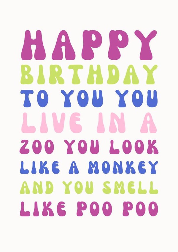 Childish fun in a Birthday card for those who know age is only a number. created by Ruinarte Cards