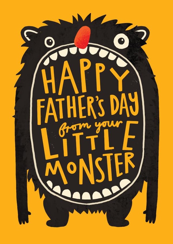 Funny Father's Day Card - From Your Little Monster created by AbiGoLucky