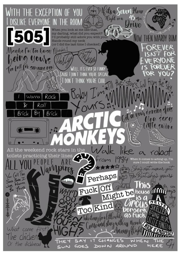 Arctic Monkeys Lyrics Card For Any Occasion created by Emily Howarth