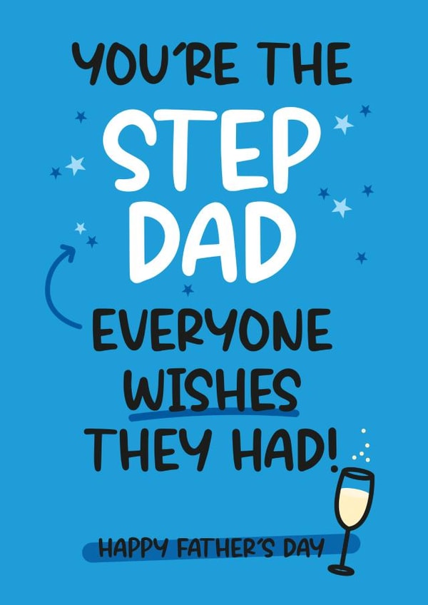 Cute Father's Day Card - Special Step Dad created by Twisted Haggis