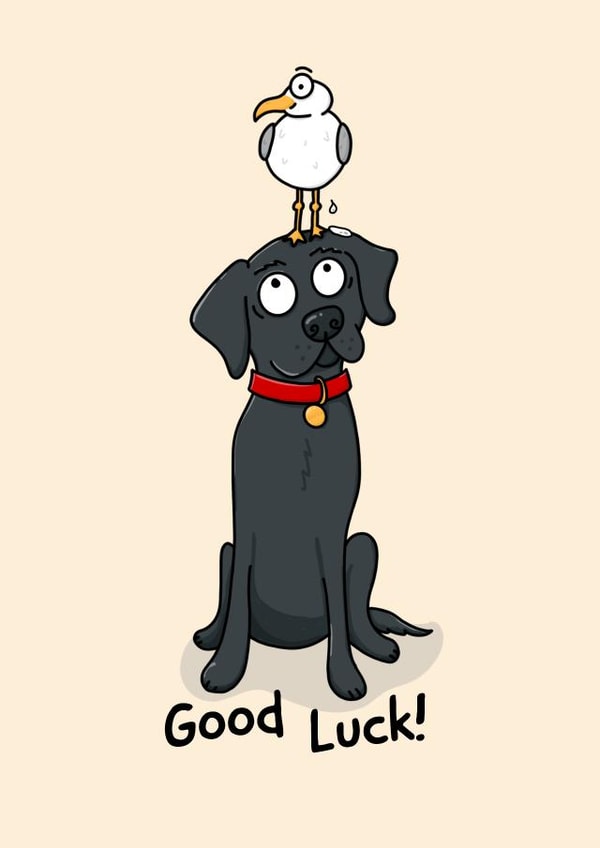 Funny Good Luck Card for your Buddy having a Shit Time created by Leanneco.Studio
