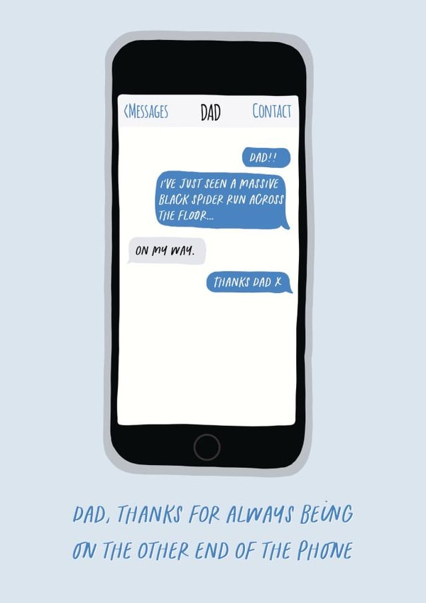 Other End Of The Phone - Heartfelt Father's Day Card created by Sweetlove Press
