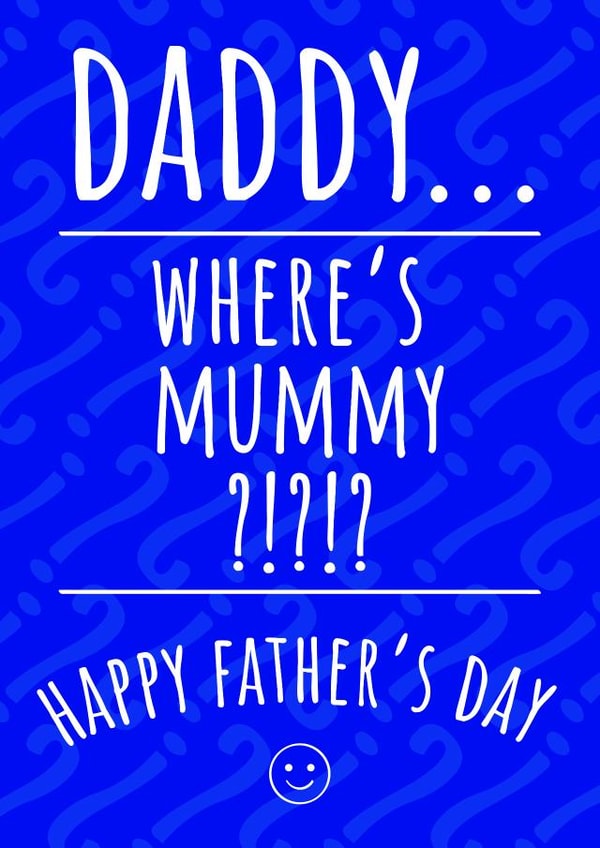 Funny Father's Day Card - Typical role of a Dad created by AG77 Design
