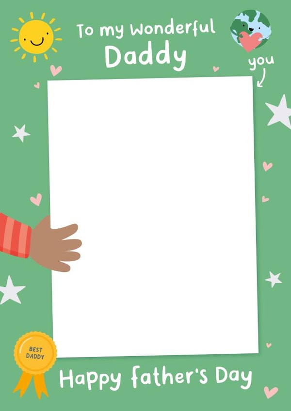 Cute Father's Day Card - Drawing of Daddy - FromThe Kids - My Wonderful Daddy created by Macie Dot Doodles