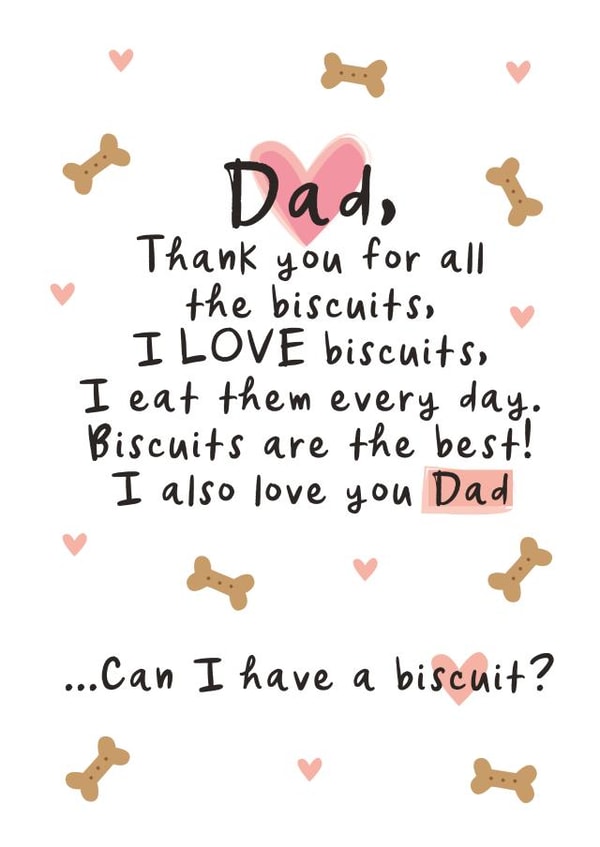 Funny Father's Day Card - from the Dog - Dog Dad created by Heather Alstead Design LTD