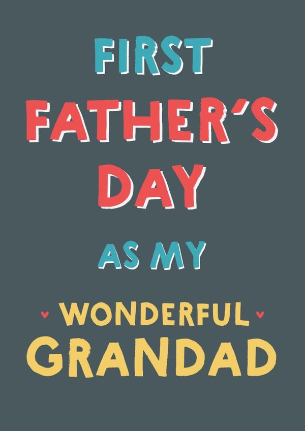 Cute First Father's Day Card - For A New Grandad created by Wink Design - Michelle Roberts