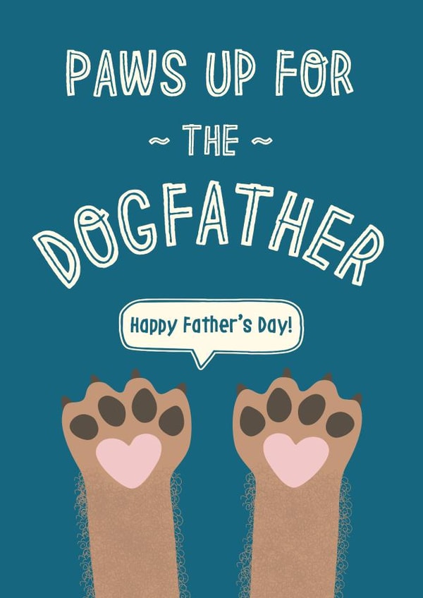 Cute Father's Day Card - Dogfather created by Wink Design - Michelle Roberts