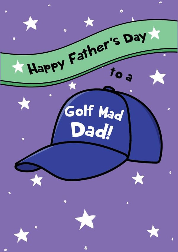 Cute Father's Day Card - To A Golf Mad Dad created by @Laura Lonsdale Designs