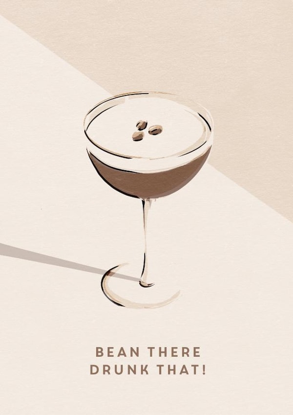 Pretty Birthday Card - For Her - Simple Espresso Martini created by @doublepea_designs