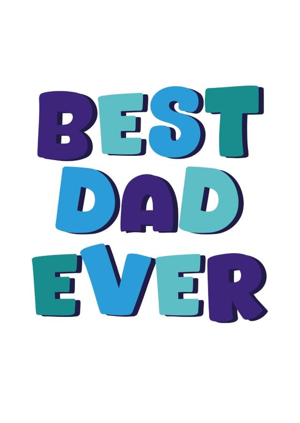 Classic Fathers Day Card - Best Dad Ever created by Xoxo Designs by Ruth 
